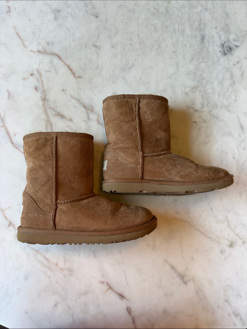 Kids Ugg Chestnut Suede Shearling Boots